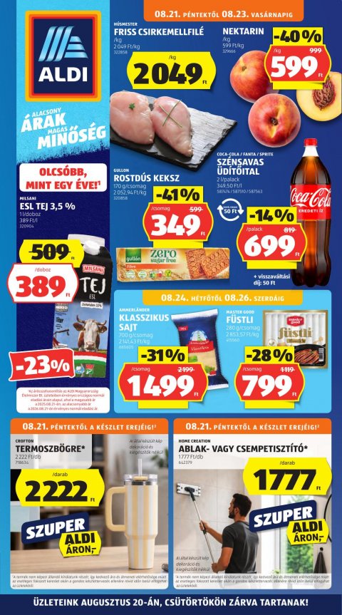 ALDI akciós újság od 21. 8. 2026 do 26. 8. 2026