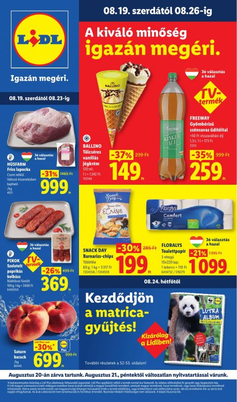 LIDL akciós újság od 19. 8. 2026 do 26. 8. 2026