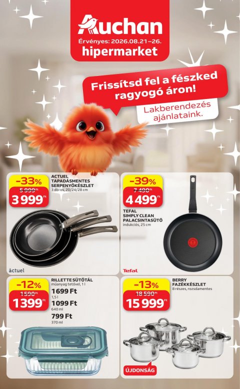 AUCHAN Hipermarket Lakberendezés akciós újság od 21. 8. 2026 do 26. 8. 2026
