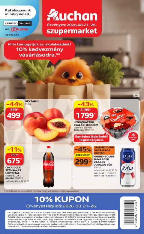 AUCHAN Szupermarket akciós újság od 21. 8. 2026 do 26. 8. 2026