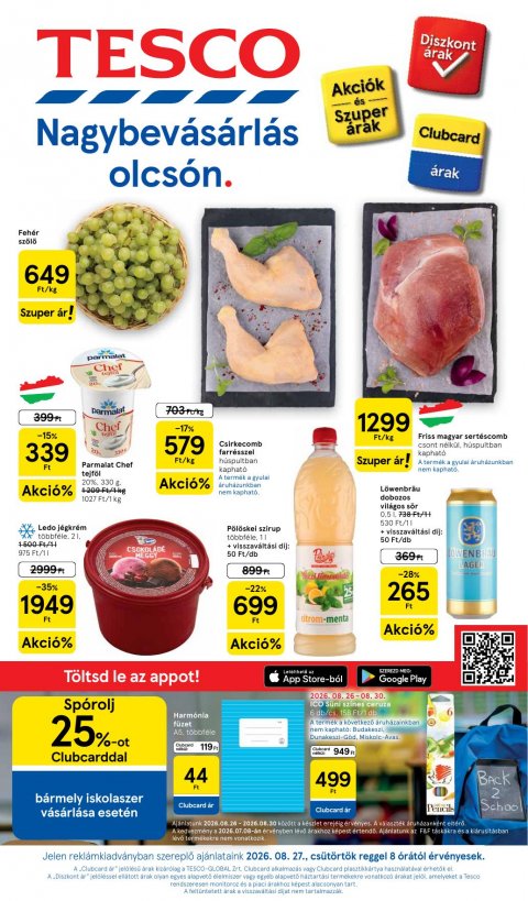 TESCO Hipermarket akciós újság od 27. 8. 2026 do 2. 9. 2026