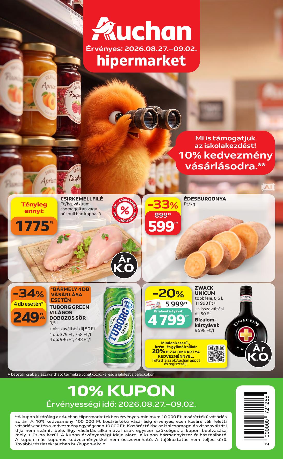AUCHAN Hipermarket akciós újság od 27. 8. 2026 do 2. 9. 2026