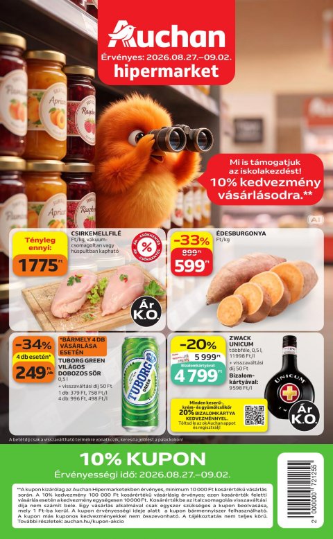 AUCHAN Hipermarket akciós újság od 27. 8. 2026 do 2. 9. 2026