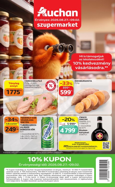 AUCHAN Szupermarket akciós újság od 27. 8. 2026 do 2. 9. 2026