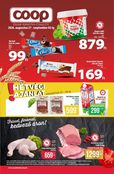 COOP Észak-Kelet akciós újság od 27. 8. 2026 do 2. 9. 2026