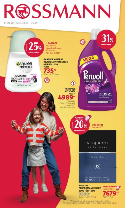 ROSSMANN akciós újság od 31. 8. 2026 do 4. 9. 2026