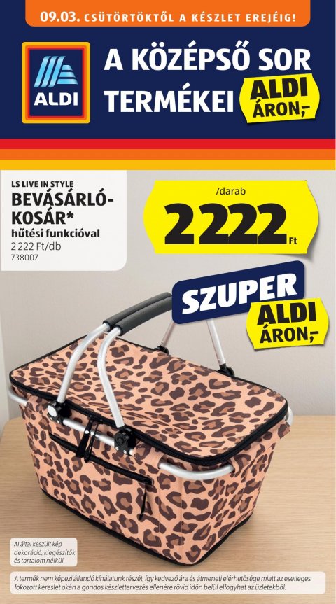 ALDI Középső sor akciós újság od 3. 9. 2026 do 3. 9. 2026