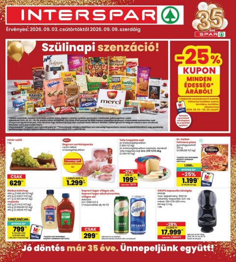 INTERSPAR akciós újság od 3. 9. 2026 do 9. 9. 2026