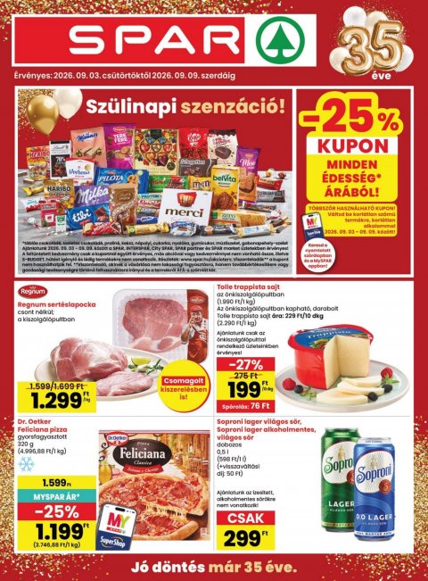 SPAR akciós újság od 3. 9. 2026 do 9. 9. 2026