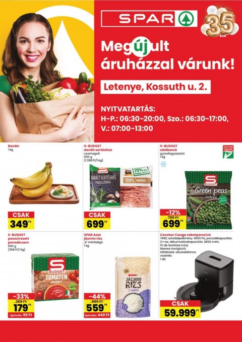 SPAR Letenye megújulás akciós újság od 3. 9. 2026 do 9. 9. 2026