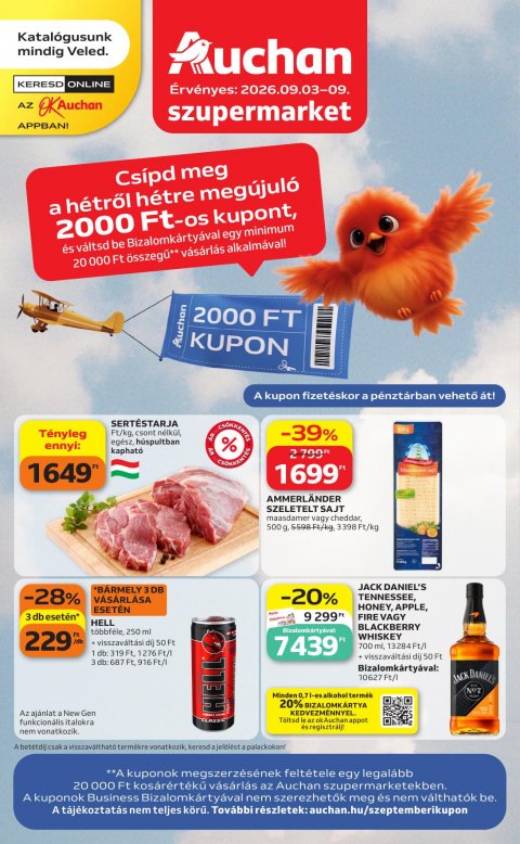 AUCHAN Szupermarket akciós újság od 3. 9. 2026 do 9. 9. 2026