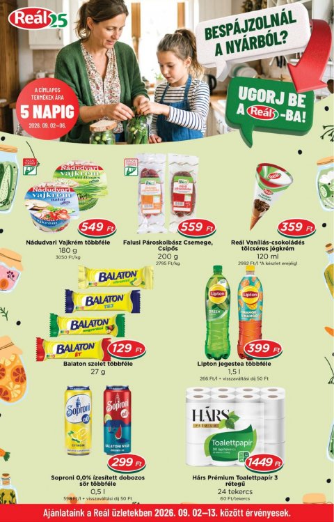 REAL Országos Ajánlatok akciós újság od 2. 9. 2026 do 13. 9. 2026