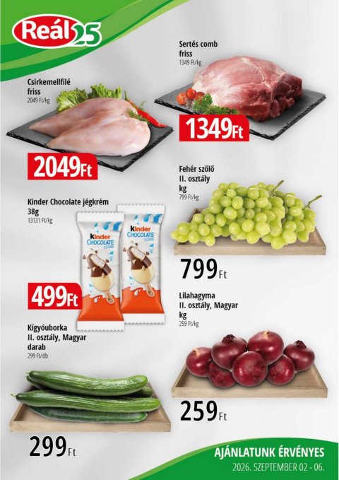 REAL Bevásárló hétvége Kisalföld akciós újság od 2. 9. 2026 do 6. 9. 2026