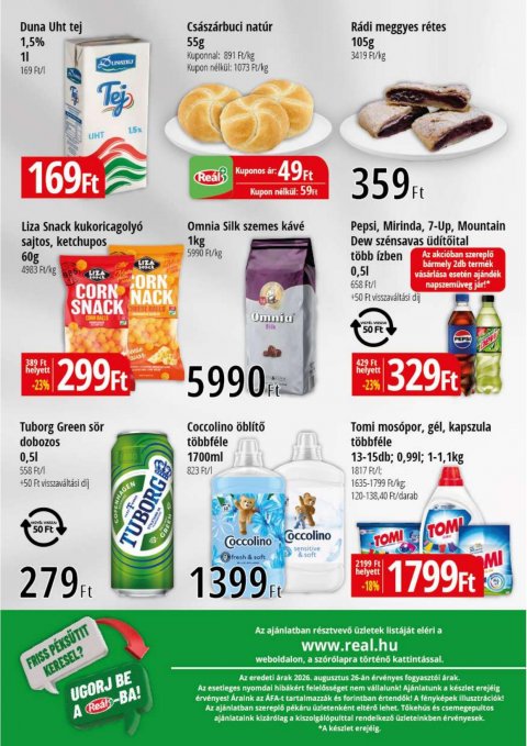 REAL Bevásárló hétvége Kisalföld akciós újság