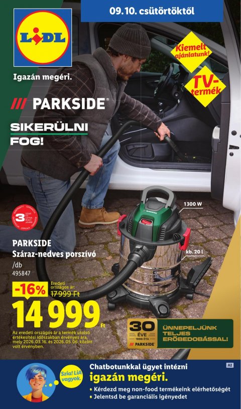 LIDL Nonfood akciós újság od 10. 9. 2026 do 10. 9. 2026