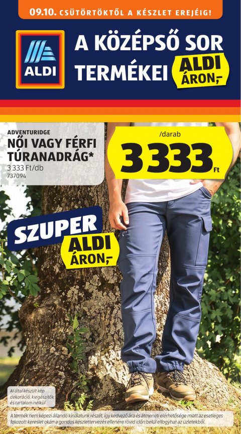 ALDI Középső sor akciós újság od 10. 9. 2026 do 10. 9. 2026