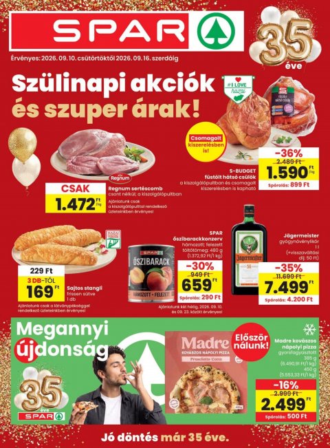 SPAR akciós újság od 10. 9. 2026 do 16. 9. 2026
