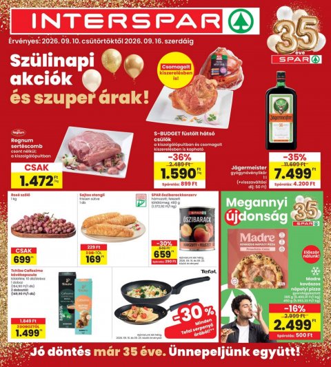INTERSPAR akciós újság od 10. 9. 2026 do 16. 9. 2026