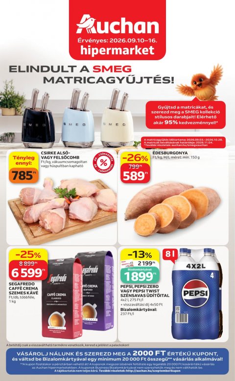 AUCHAN Hipermarket akciós újság od 10. 9. 2026 do 16. 9. 2026