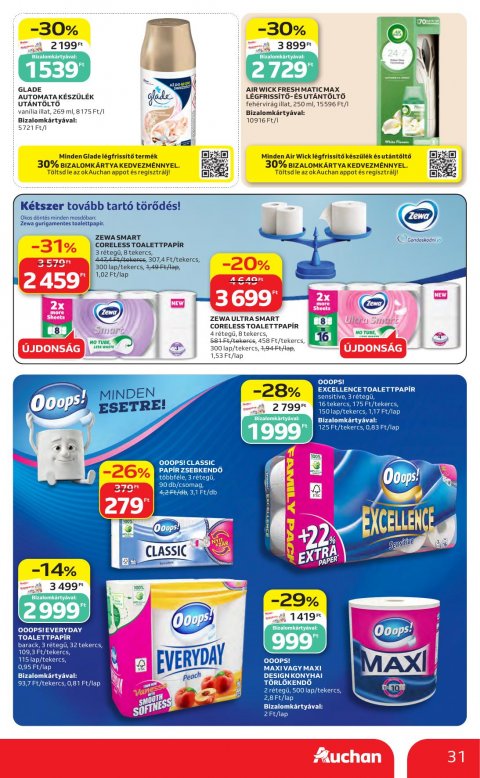 AUCHAN Hipermarket Kedvenc Márkáink akciós újság