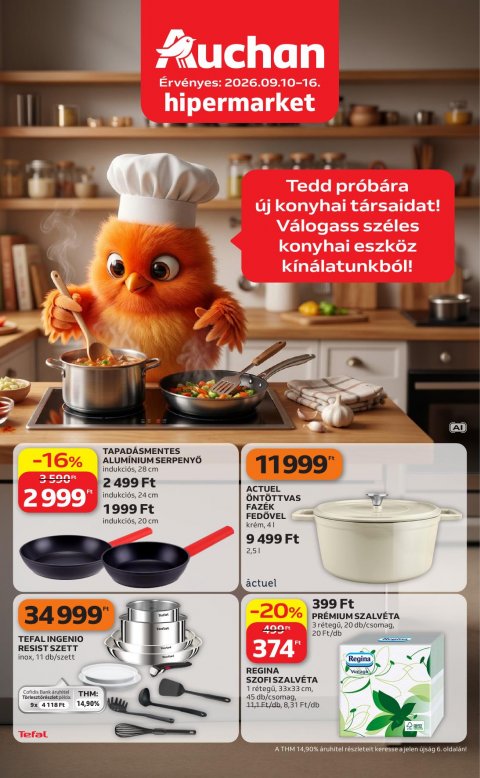 AUCHAN Hipermarket Konyhai eszköz ajánlataink akciós újság od 10. 9. 2026 do 16. 9. 2026