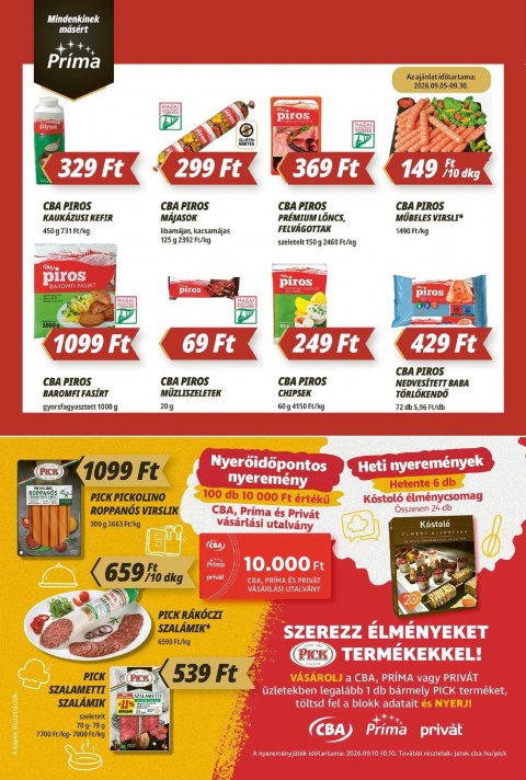CBA Príma akciós újság