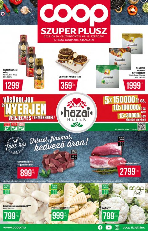 COOP Tisza akciós újság od 10. 9. 2026 do 16. 9. 2026