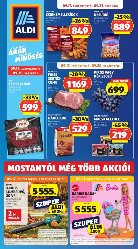 ALDI akciós újság od 17. 9. 2026 do 23. 9. 2026