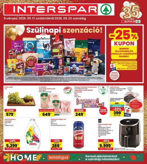 INTERSPAR akciós újság od 17. 9. 2026 do 23. 9. 2026
