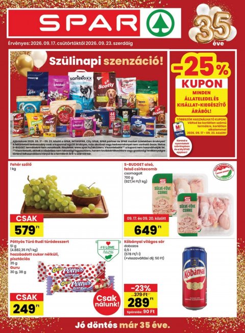 SPAR akciós újság od 17. 9. 2026 do 23. 9. 2026
