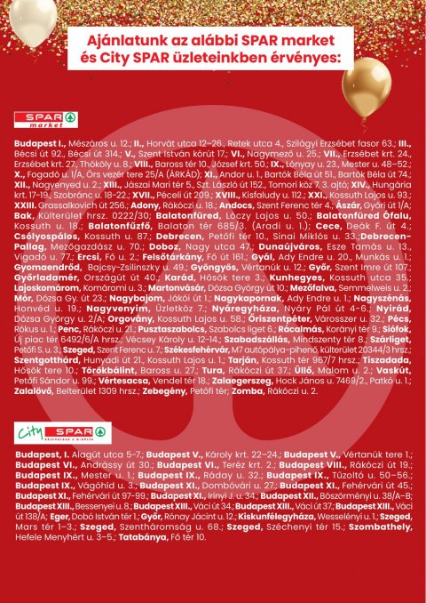SPAR Market és City Spar akciós újság