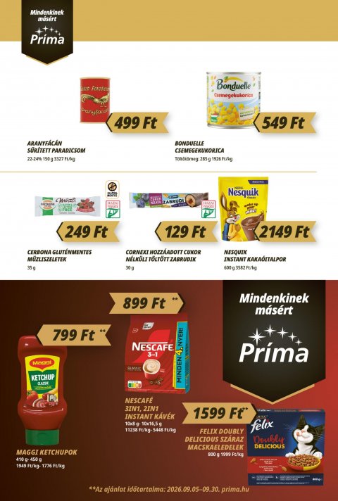 CBA Príma akciós újság