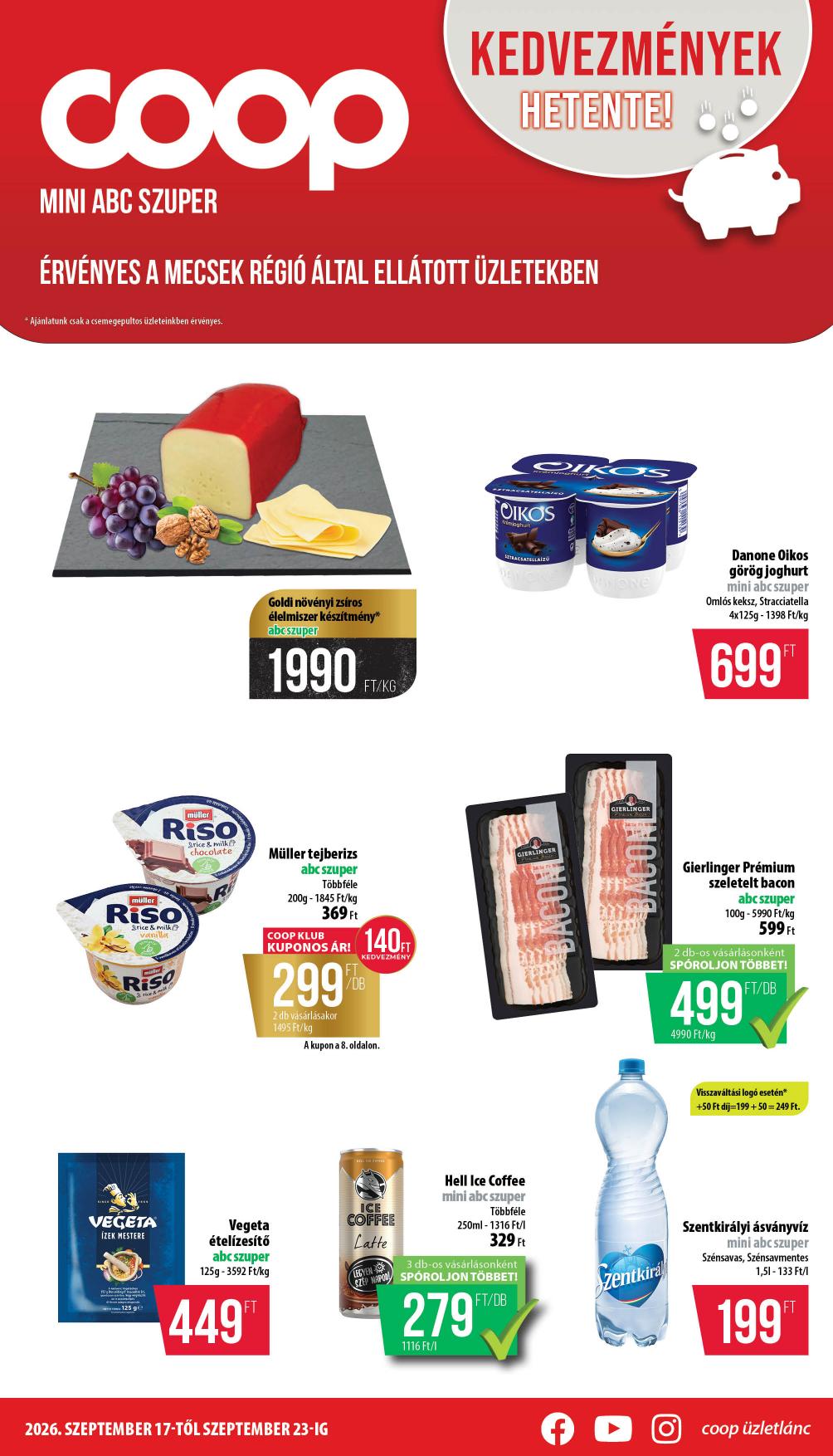 COOP Mecsek akciós újság od 17. 9. 2026 do 23. 9. 2026