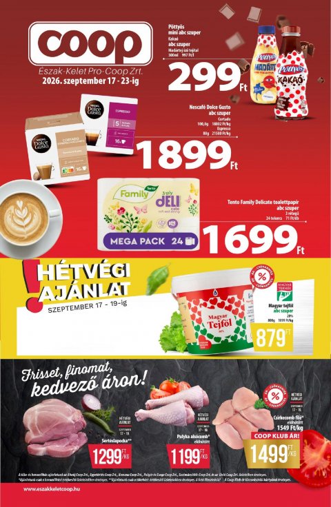 COOP Észak-Kelet akciós újság od 17. 9. 2026 do 23. 9. 2026