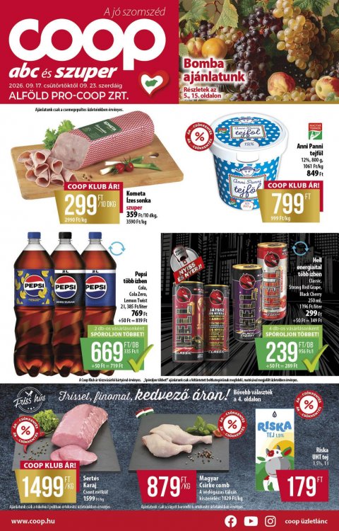 COOP Alföld akciós újság od 17. 9. 2026 do 23. 9. 2026