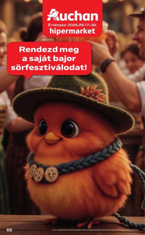 AUCHAN hipermarket Bajor sörfesztivál akciós újság od 17. 9. 2026 do 30. 9. 2026