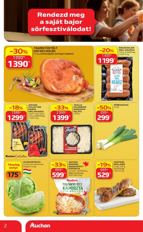AUCHAN hipermarket Bajor sörfesztivál akciós újság