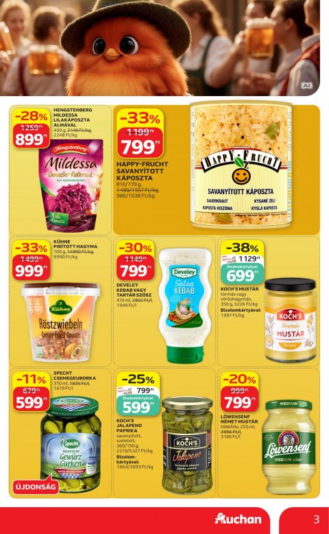 AUCHAN hipermarket Bajor sörfesztivál akciós újság