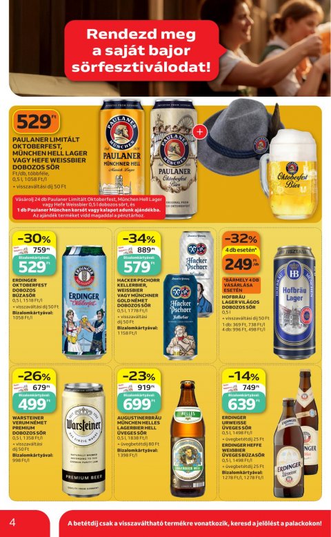 AUCHAN hipermarket Bajor sörfesztivál akciós újság