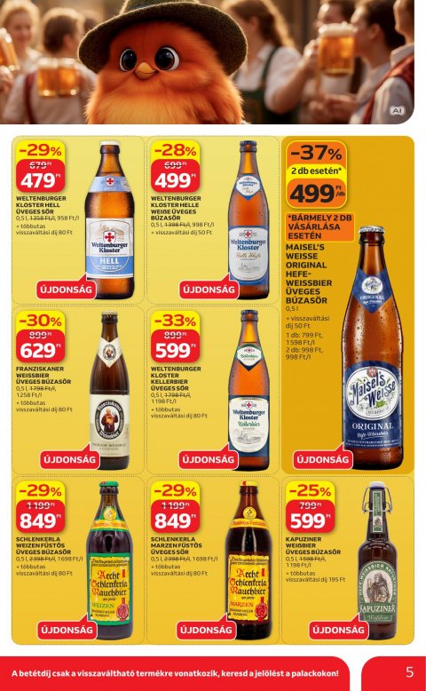 AUCHAN hipermarket Bajor sörfesztivál akciós újság