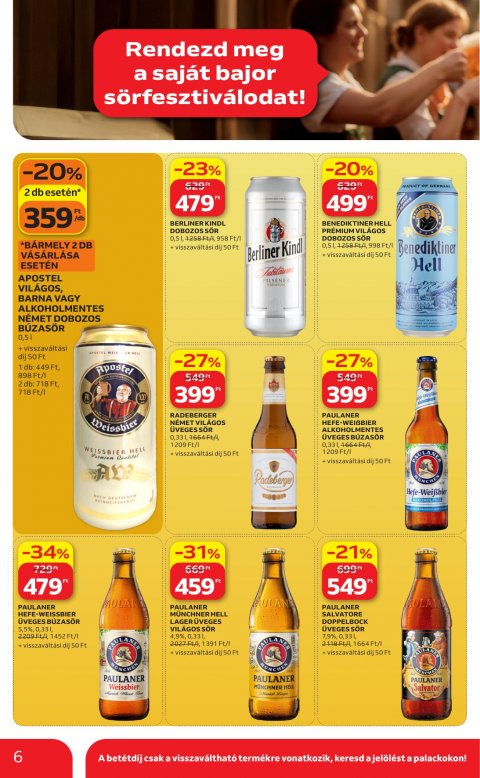 AUCHAN hipermarket Bajor sörfesztivál akciós újság