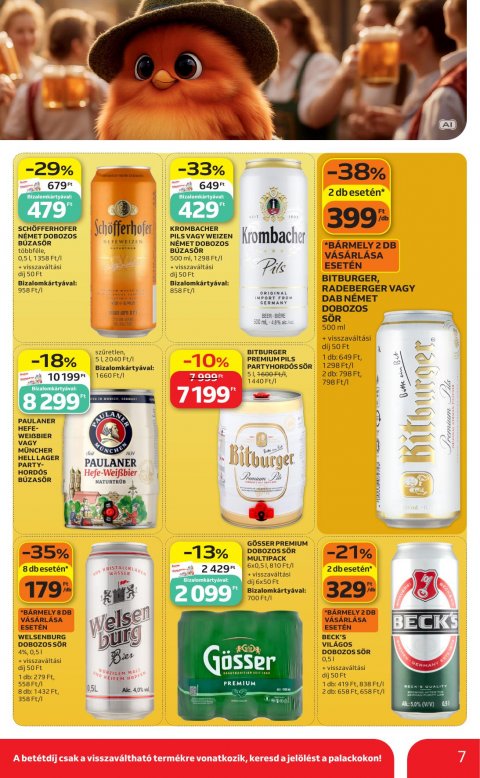 AUCHAN hipermarket Bajor sörfesztivál akciós újság