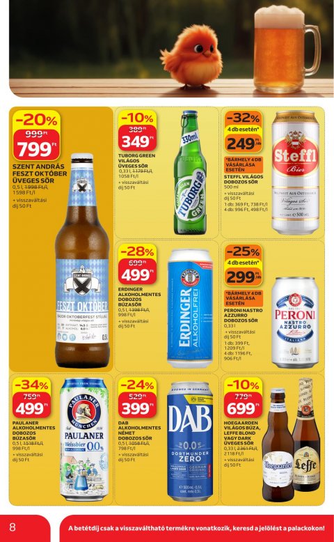 AUCHAN hipermarket Bajor sörfesztivál akciós újság