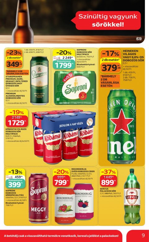 AUCHAN hipermarket Bajor sörfesztivál akciós újság