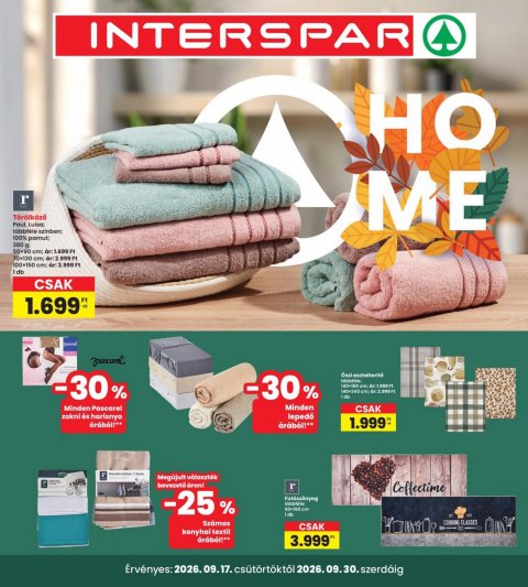INTERSPAR Home katalógus akciós újság od 17. 9. 2026 do 30. 9. 2026