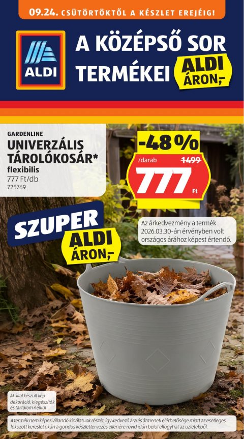 ALDI középső sor akciós újság od 24. 9. 2026 do 24. 9. 2026
