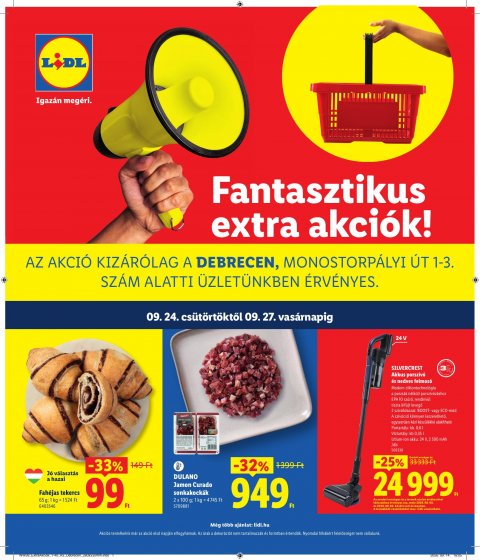 LIDL Regionális akciók – Debrecen akciós újság od 24. 9. 2026 do 27. 9. 2026