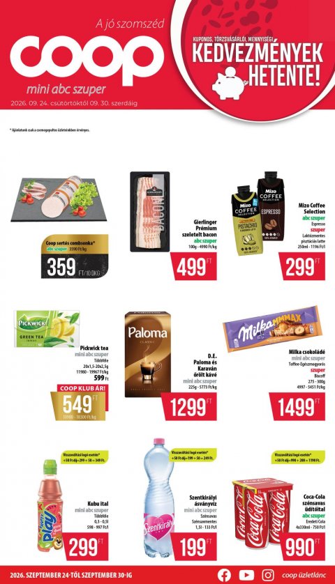 COOP Nyirzem akciós újság od 24. 9. 2026 do 30. 9. 2026