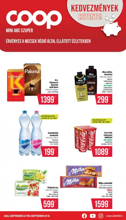 COOP Mecsek akciós újság od 24. 9. 2026 do 30. 9. 2026