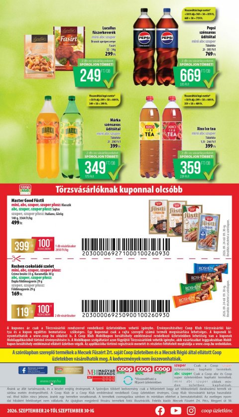 COOP Mecsek akciós újság